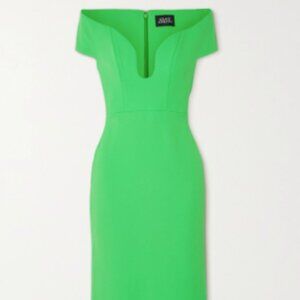 Solace London Marlowe off-the-shoulder crepe gown